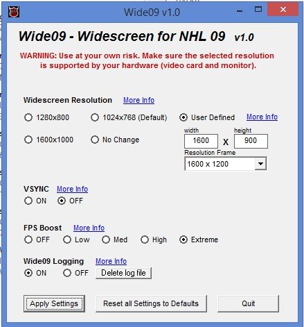 NHL 09 Wide